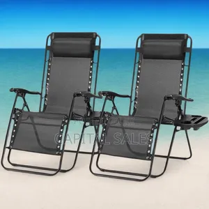 Adjustable Zero Gravity Recliner Folding Chair With Cup Holder