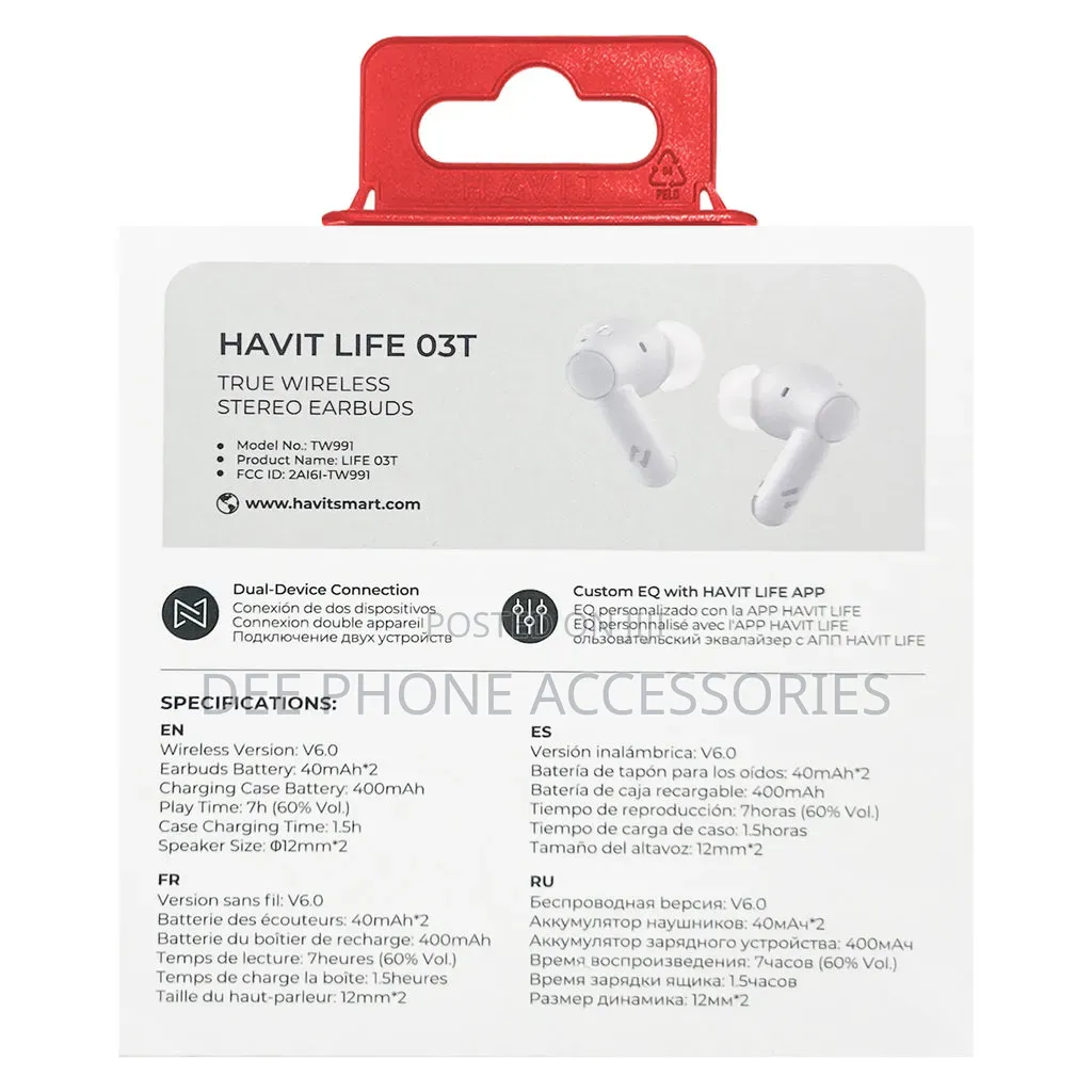 Havit Tw991 (Life 03t ) True Wireless Earbuds