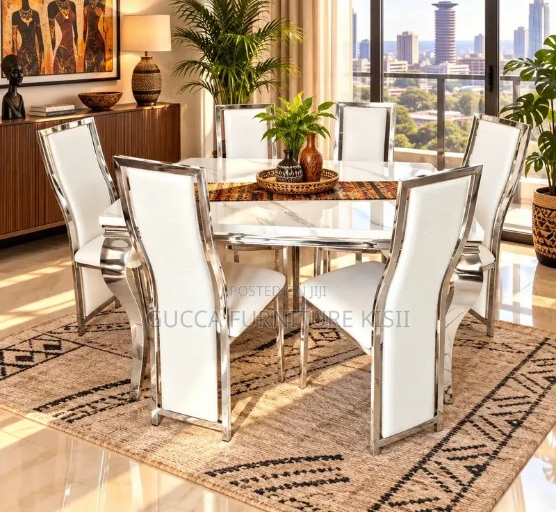 Modern 6 Seater Rectangular Home Dining Set