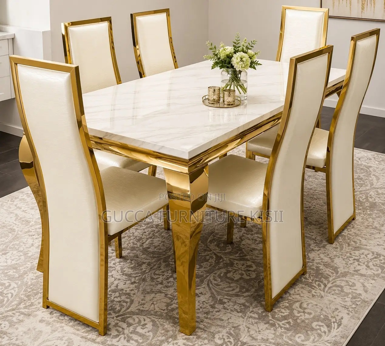 Modern 6 Seater Rectangular Home Dining Set