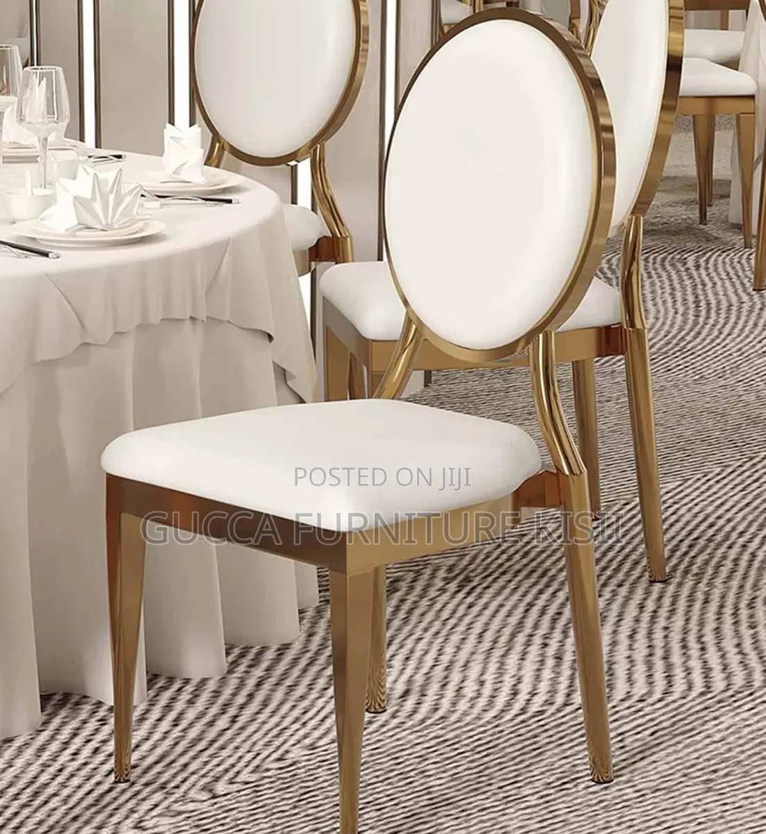 Modern Leatherette White Dining Chair
