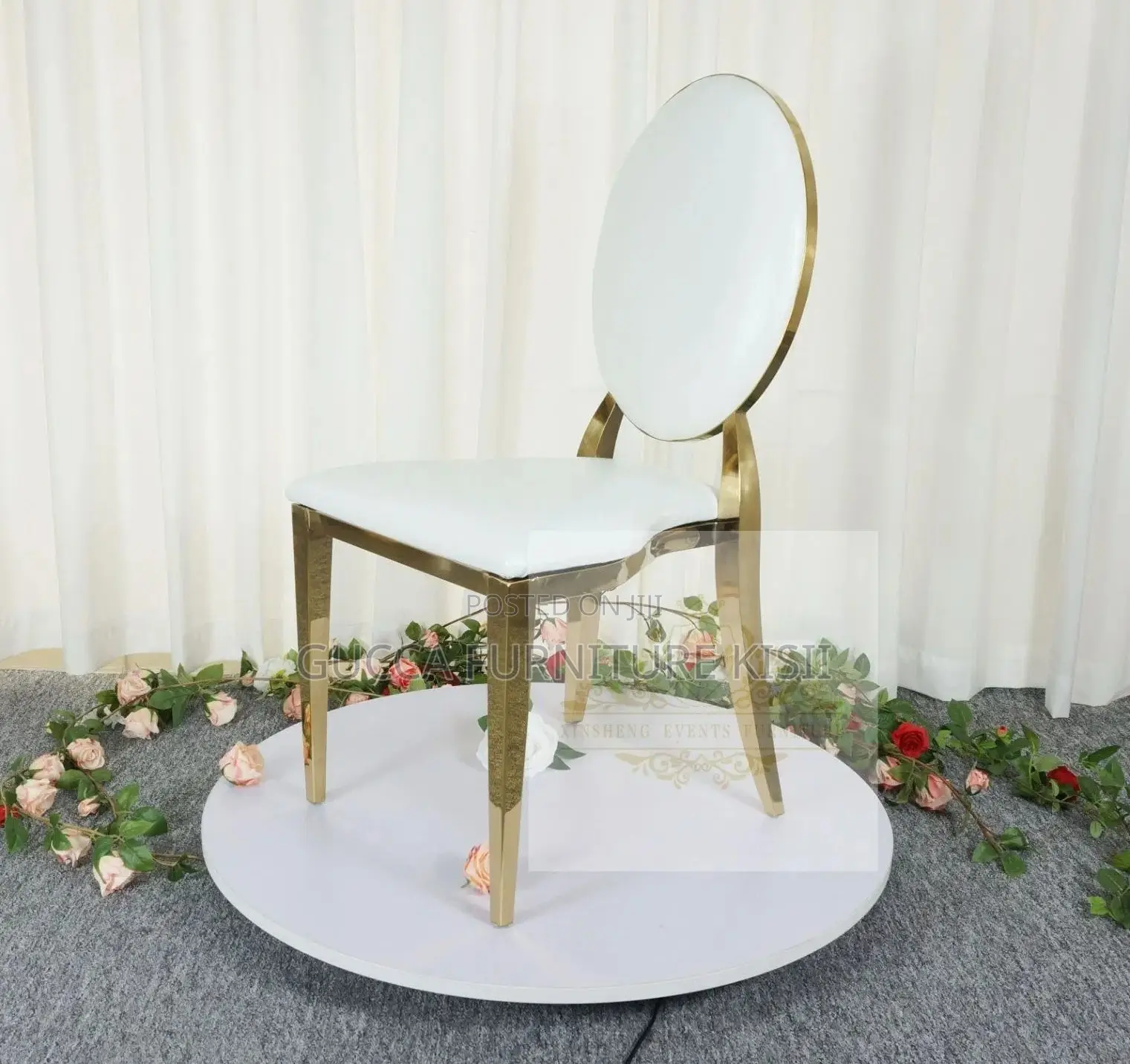 Modern Leatherette White Dining Chair
