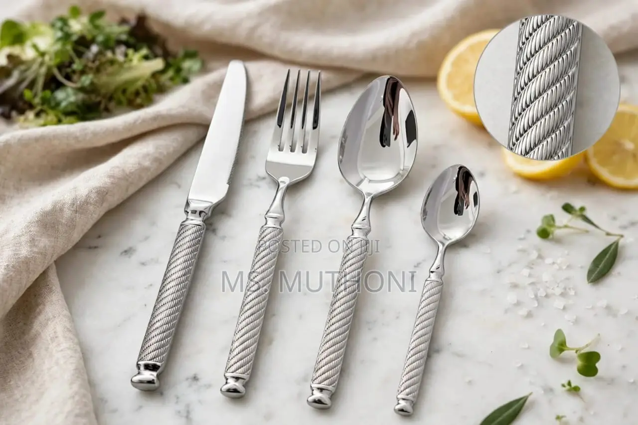 24 PCs Twisted-Rope Handle Design Cutlery Set