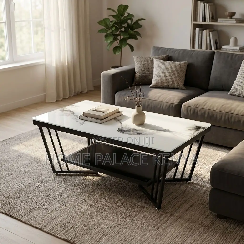 Coffee Table; Glass Top Coffee Table