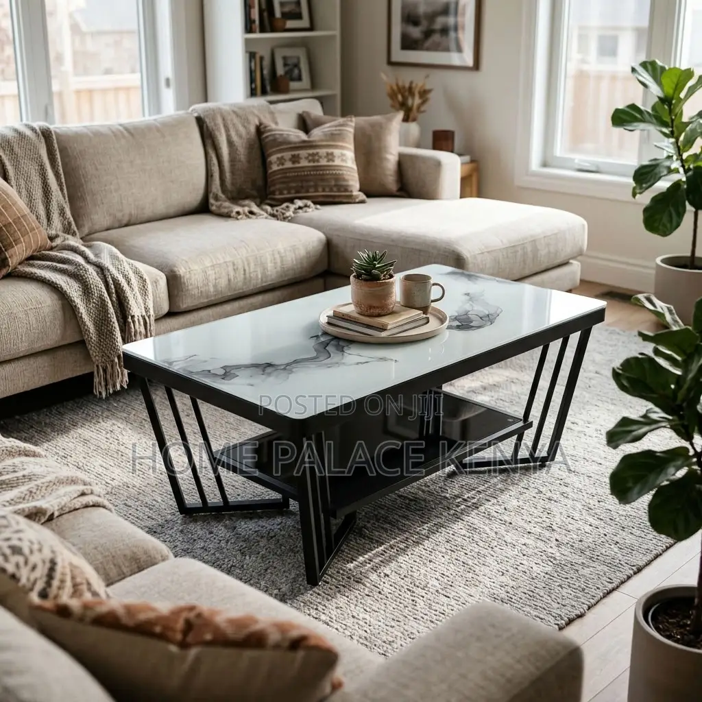 Coffee Table; Glass Top Coffee Table