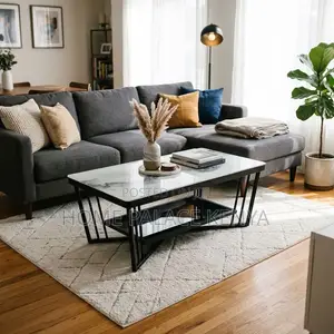 Coffee Table; Glass Top Coffee Table
