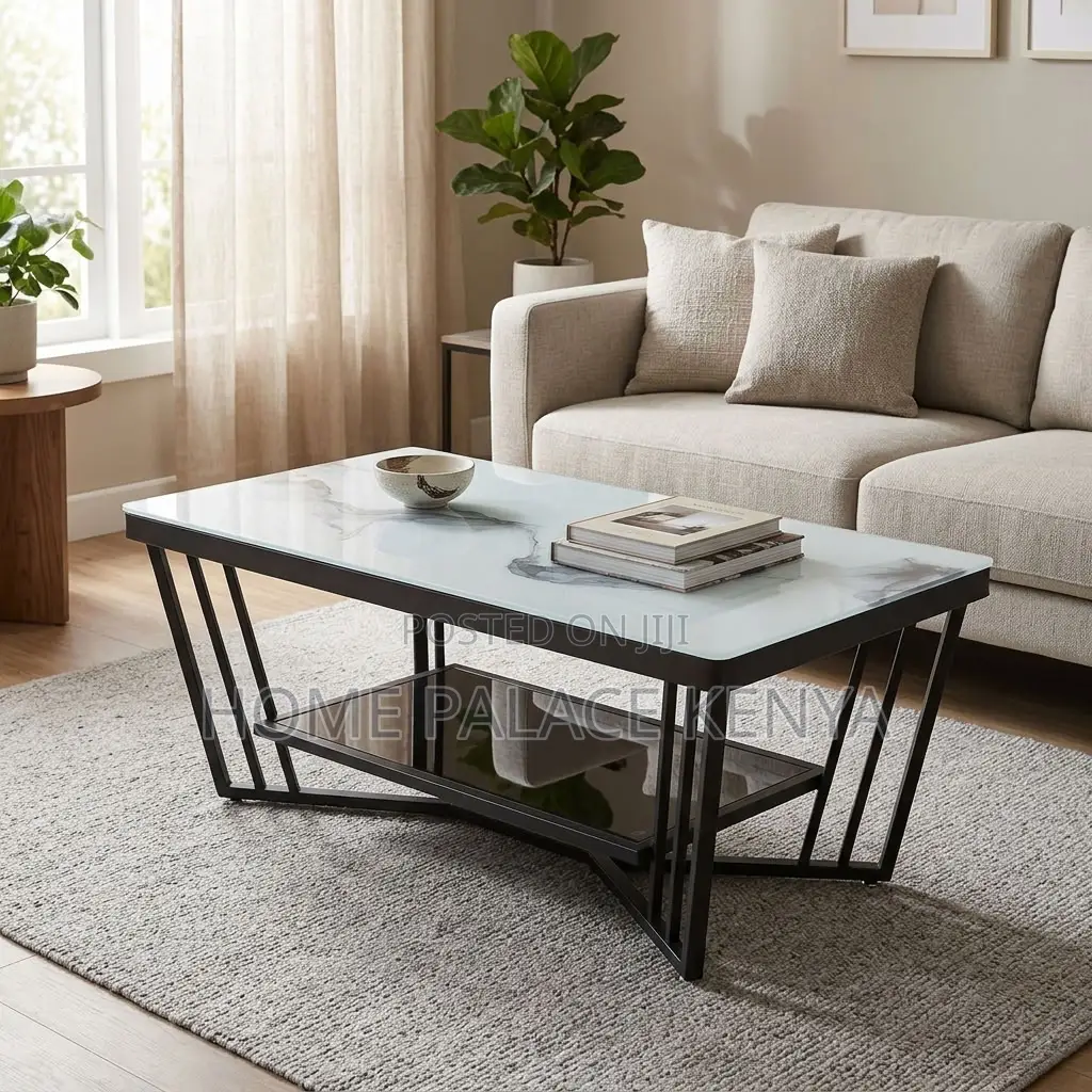 Coffee Table; Glass Top Coffee Table