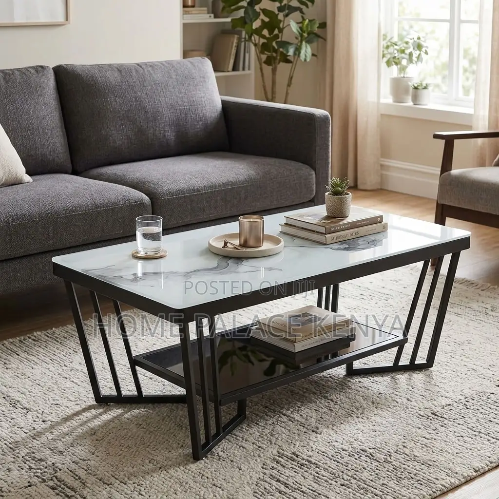 Coffee Table; Glass Top Coffee Table