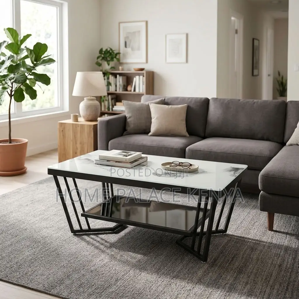 Coffee Table; Glass Top Coffee Table