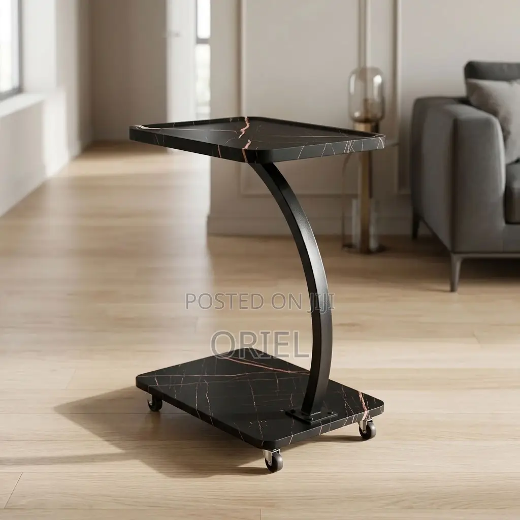 Modern C-Shaped Side Table – Stylish Space-Saving Coffee Table