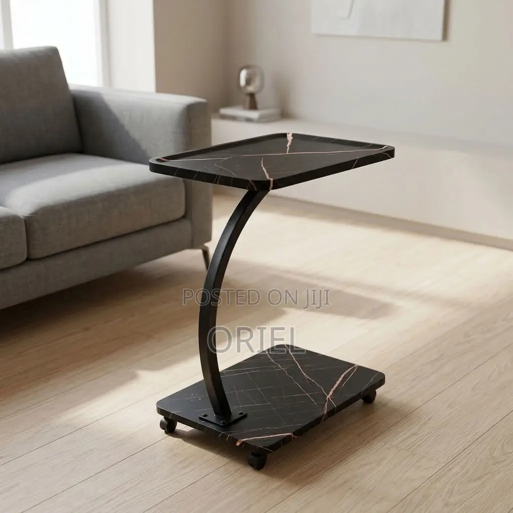 Modern C-Shaped Side Table – Stylish Space-Saving Coffee Table