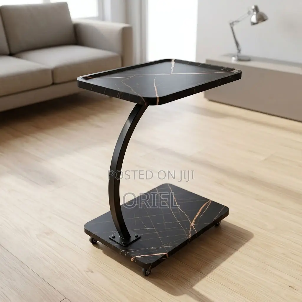 Modern C-Shaped Side Table – Stylish Space-Saving Coffee Table