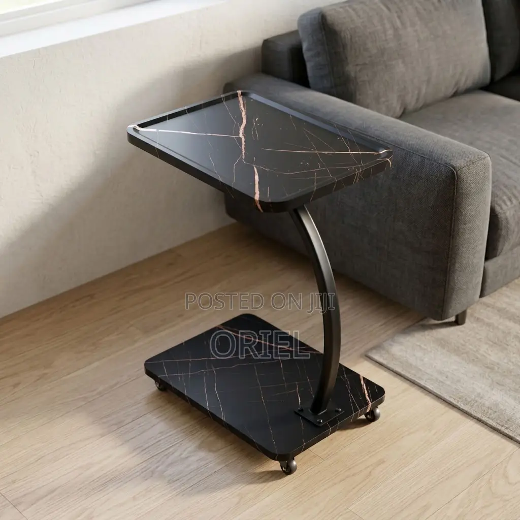 Modern C-Shaped Side Table – Stylish Space-Saving Coffee Table