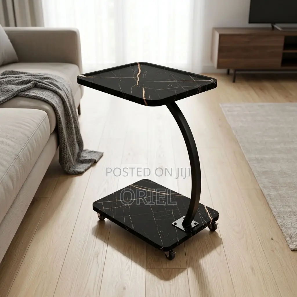 Modern C-Shaped Side Table – Stylish Space-Saving Coffee Table