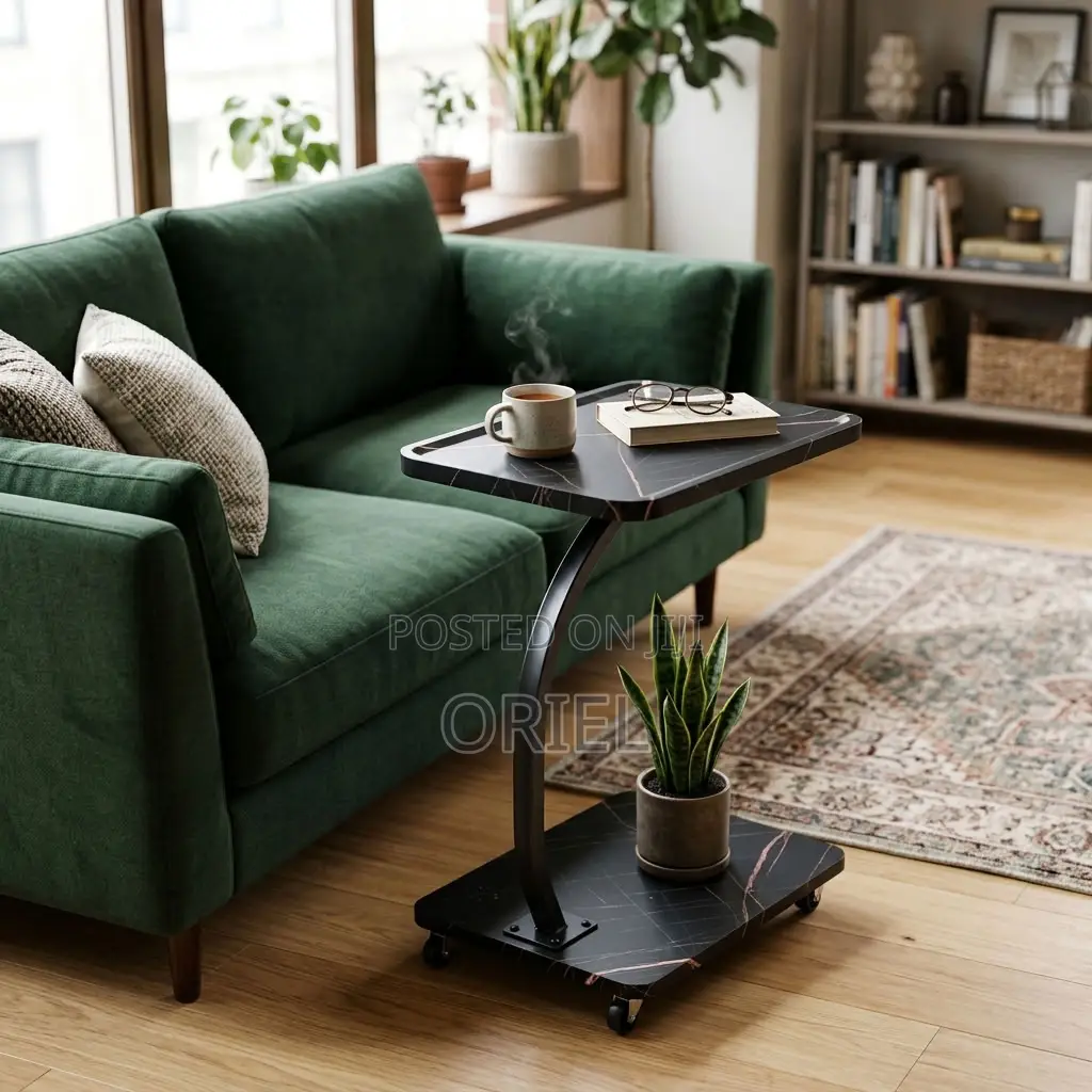 Modern C-Shaped Side Table – Stylish Space-Saving Coffee Table