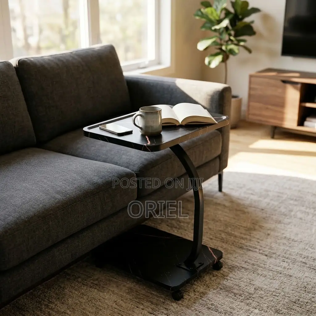 Modern C-Shaped Side Table – Stylish Space-Saving Coffee Table