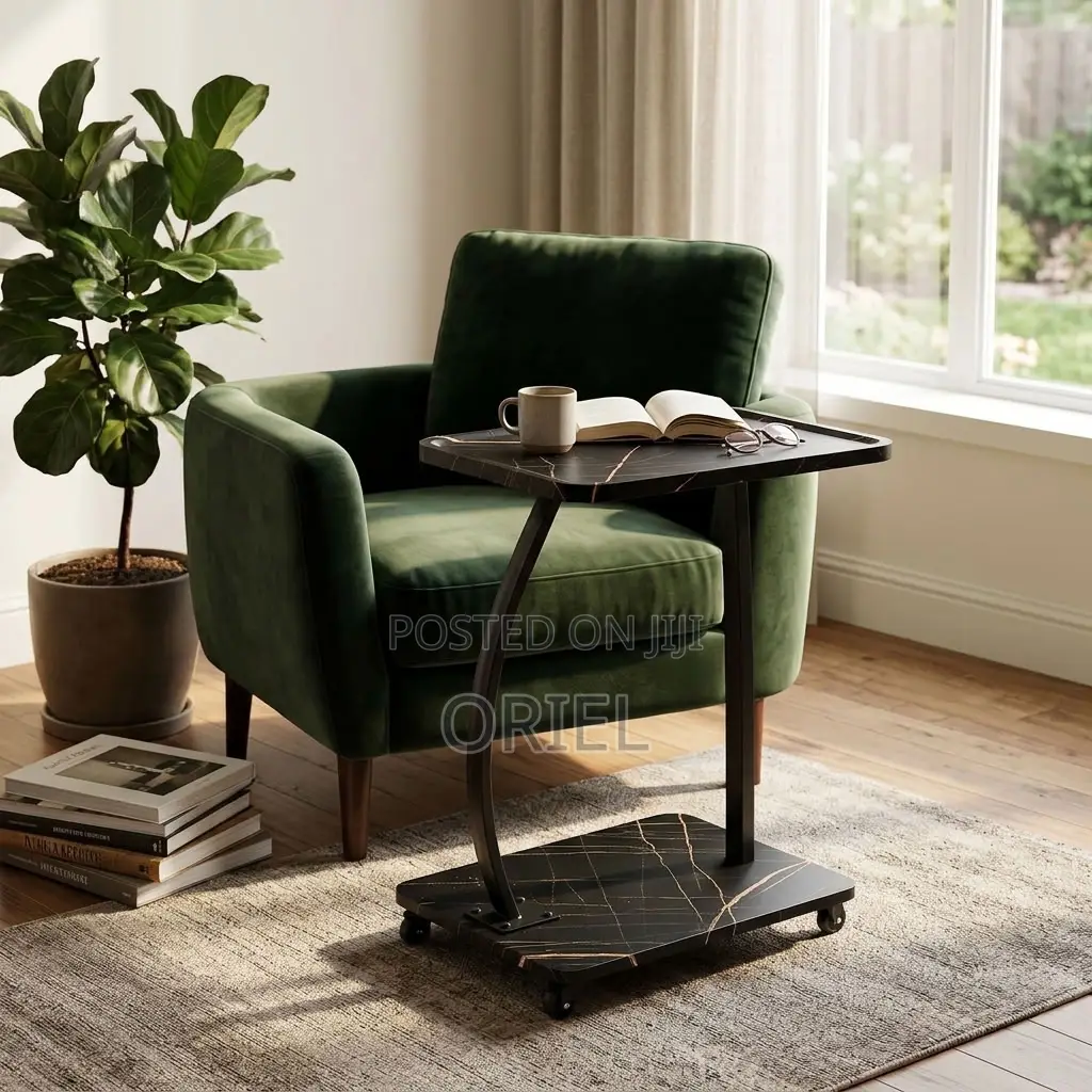 Modern C-Shaped Side Table – Stylish Space-Saving Coffee Table