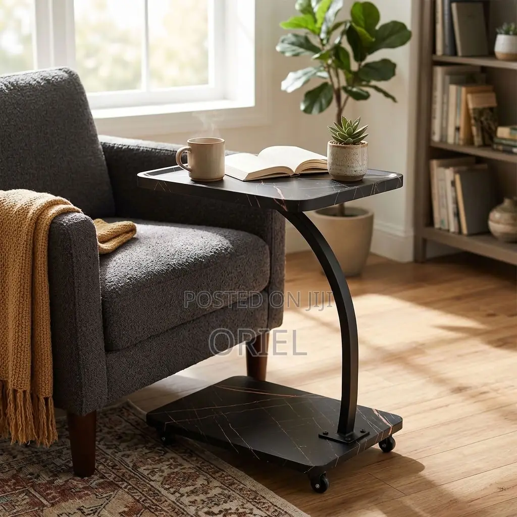 Modern C-Shaped Side Table – Stylish Space-Saving Coffee Table