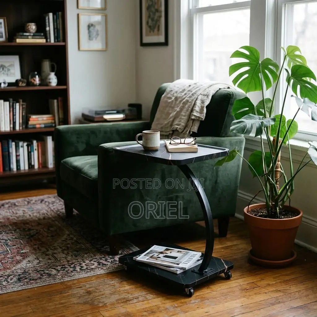 Modern C-Shaped Side Table – Stylish Space-Saving Coffee Table