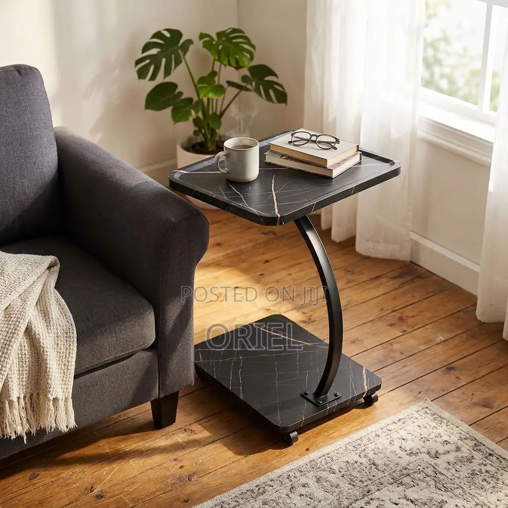 Modern C-Shaped Side Table – Stylish Space-Saving Coffee Table