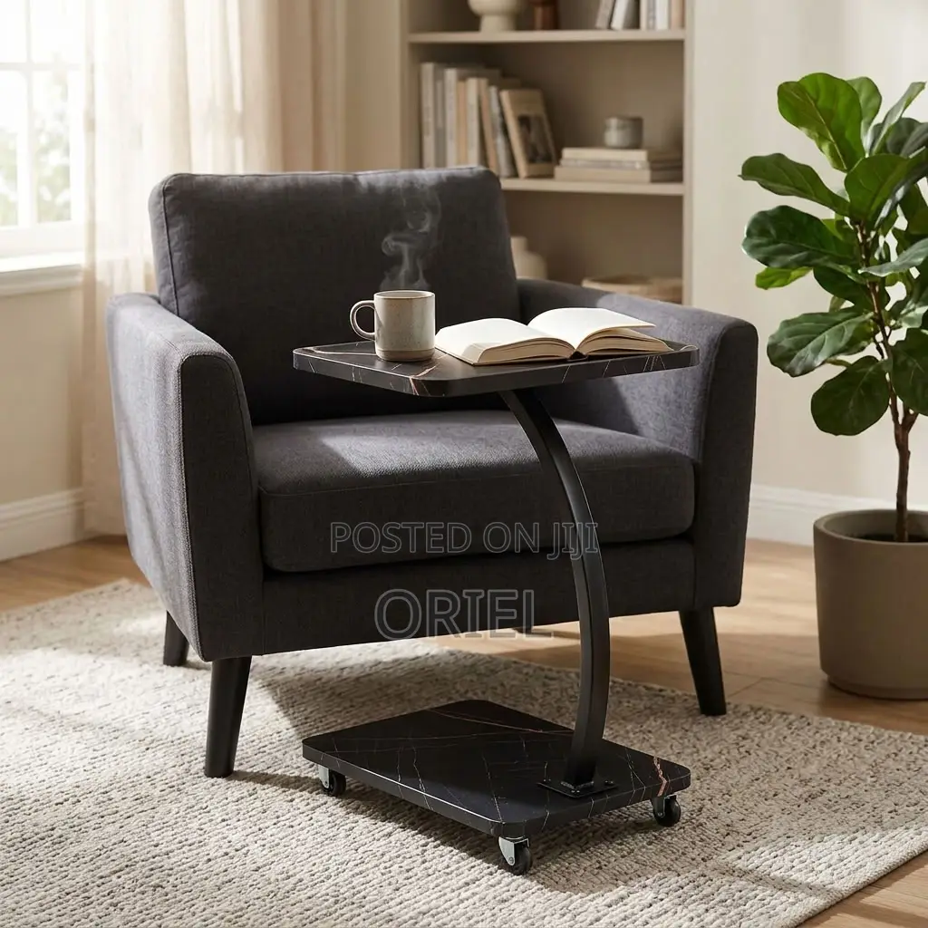 Modern C-Shaped Side Table – Stylish Space-Saving Coffee Table