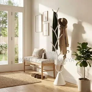 Coat Hanger; White Metallic Coat & Bag Hanger