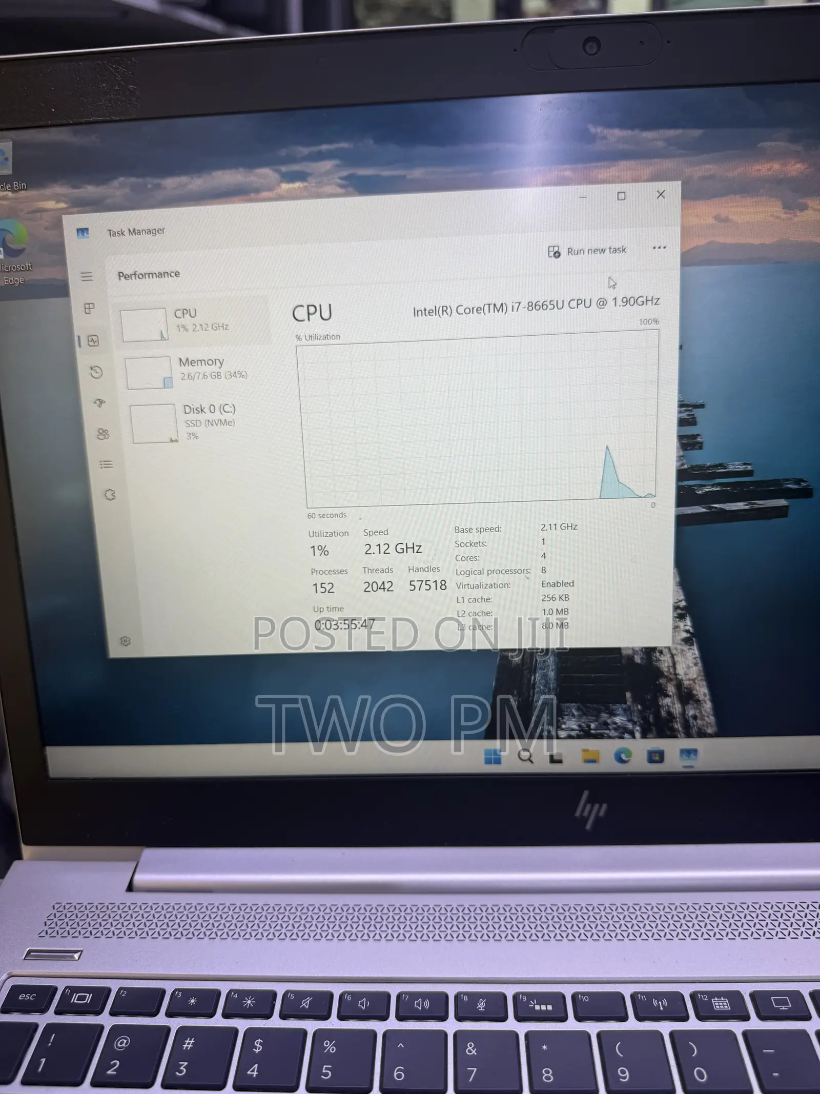 Laptop HP EliteBook 850 G8 8GB Intel Core i7 SSD 256GB
