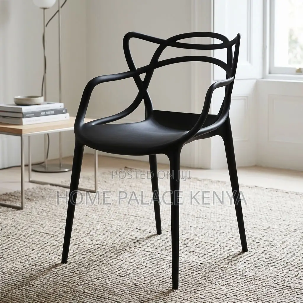 Dining Chair; Stackable Plastic Dining Chair for Space Saving Storage