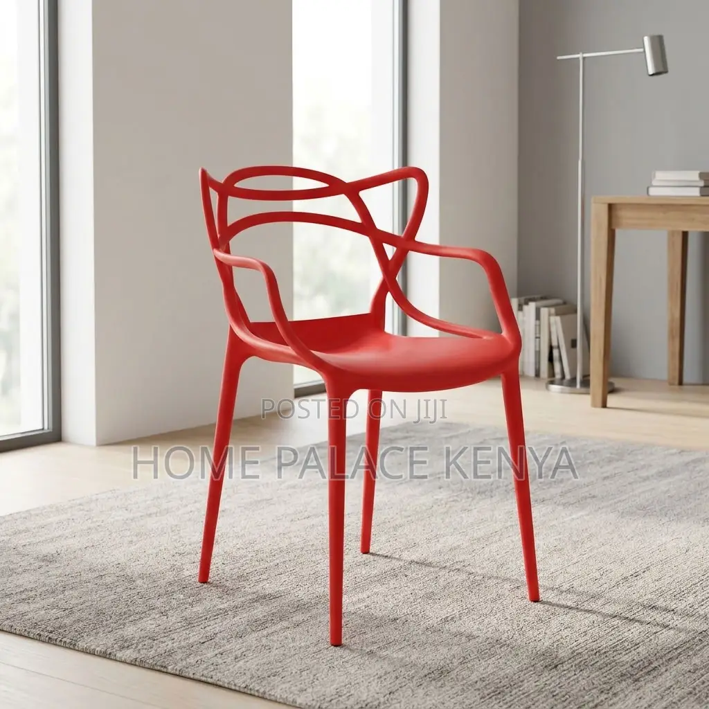 Dining Chair; Stackable Plastic Dining Chair for Space Saving Storage