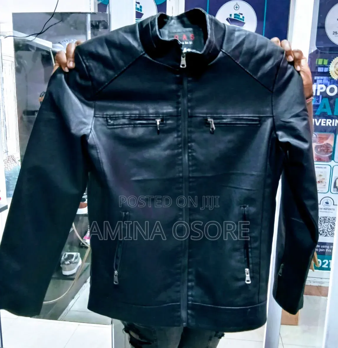 Two Zip Leather Jacket