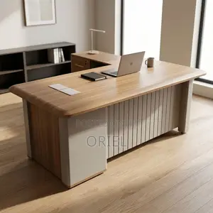 L-Shaped Executive Office Desk – Spacious Managerial Workstation