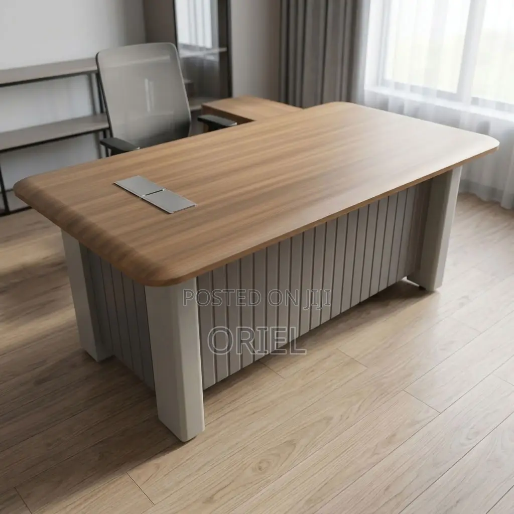 L-Shaped Executive Office Desk – Spacious Managerial Workstation
