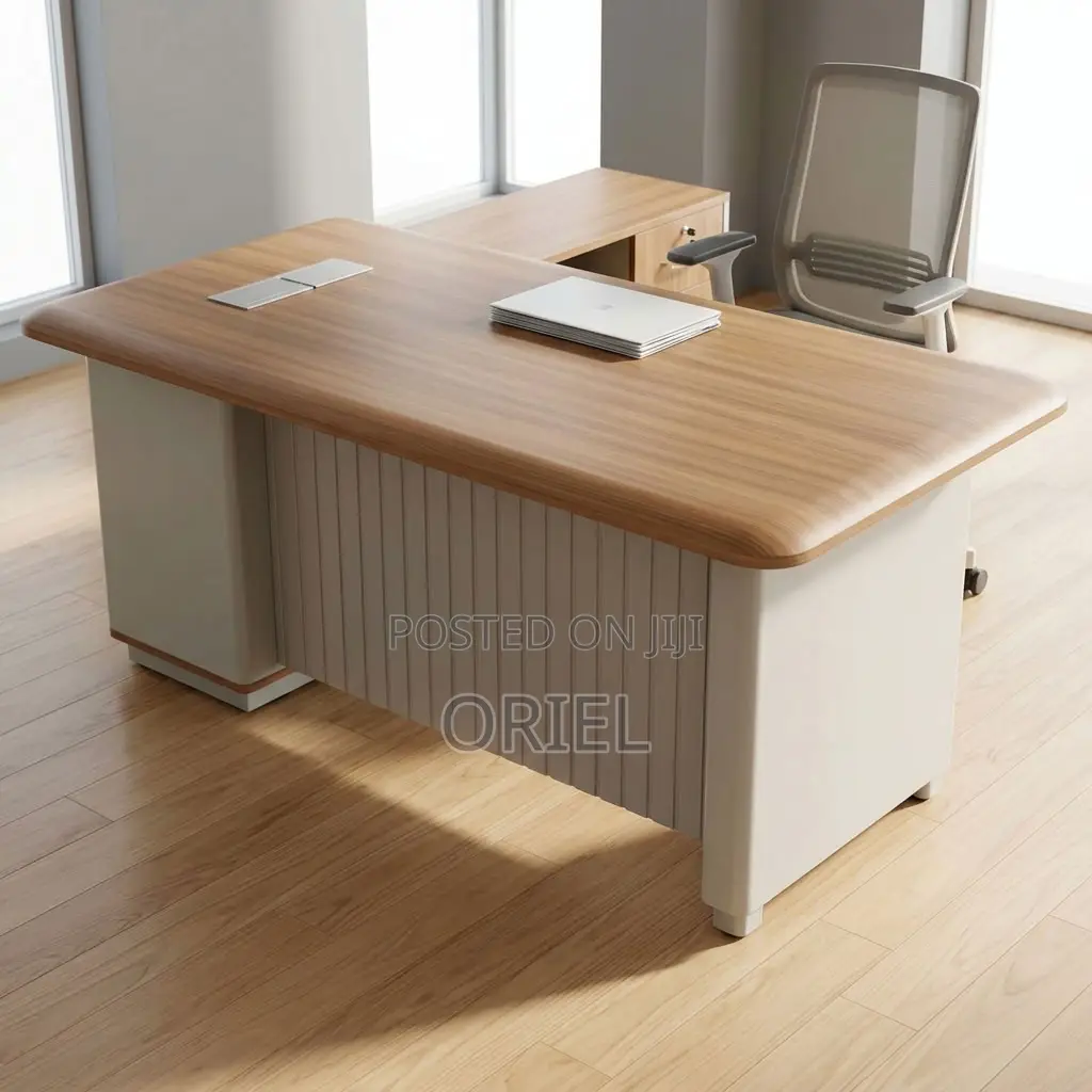 L-Shaped Executive Office Desk – Spacious Managerial Workstation