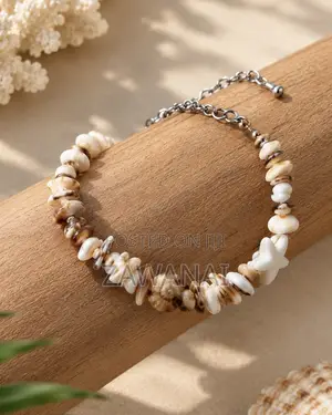 Seashell Charm Bracelet- Earthy Tones
