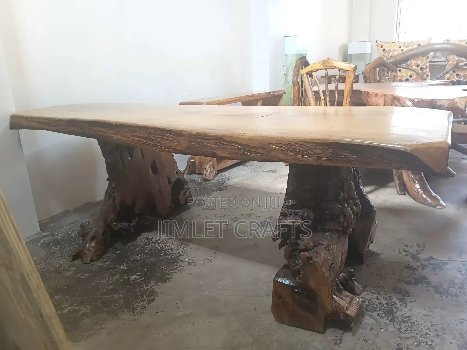 Solid Wood Live Edge Rustic Table