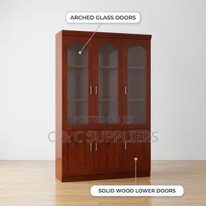 3-Door Mahogany Manager's Cabinet.