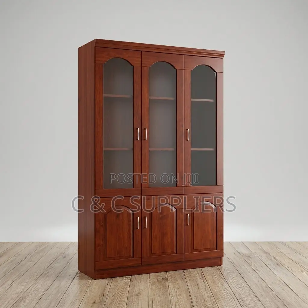 3-Door Mahogany Manager's Cabinet.