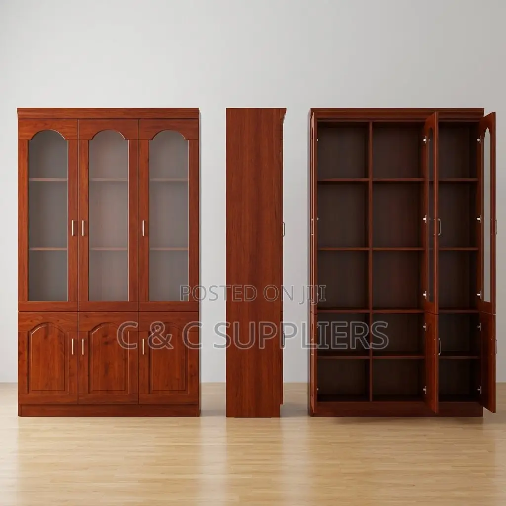 3-Door Mahogany Manager's Cabinet.
