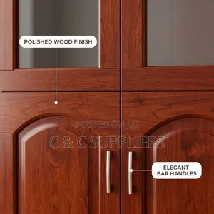 3-Door Mahogany Manager's Cabinet.