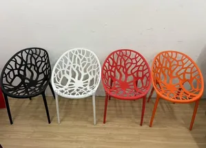 Modern, Stackable Chik Bistro-Plastic Dining Chairs.