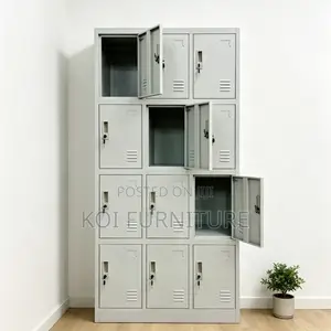 Executive Files Cabinet | 15 Locker Grey Modern Closet