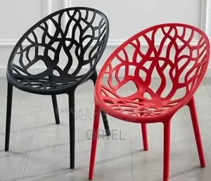 Modern, Stackable Chik Bistro-Plastic Dining Chairs.