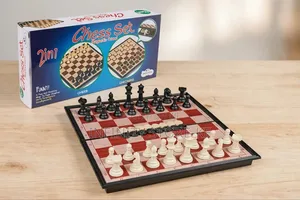 2 in 1 Magnetic Chess - Draught and Chess
