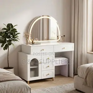 Bedroom Modern Make Up Table With Lighting