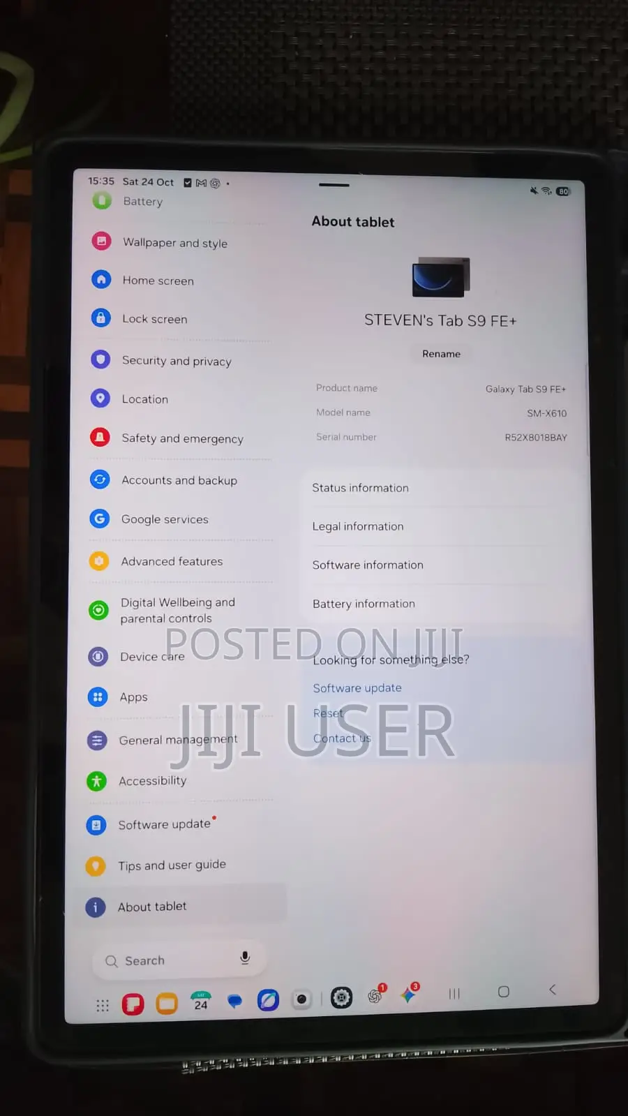 Samsung Galaxy Tab S9 FE+ 128 GB Gray