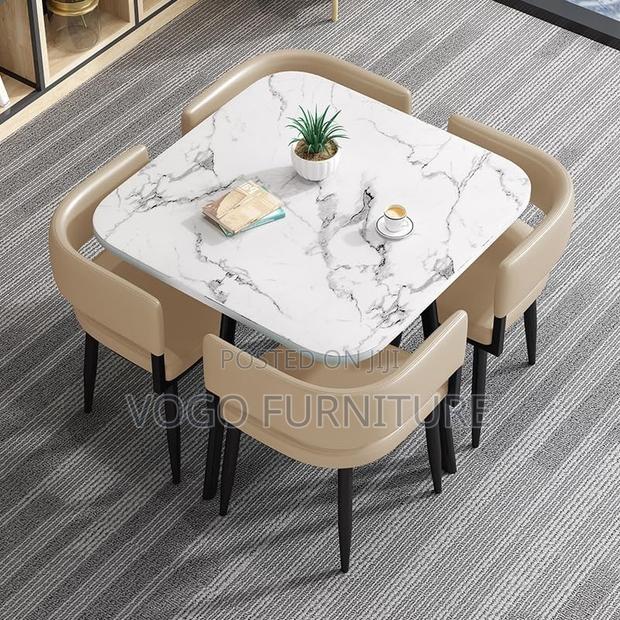 Dining Table; Marble Dining Table Set - thumbnail 4