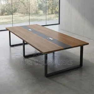 2.4M Imported Conference Table With Steel Legs
