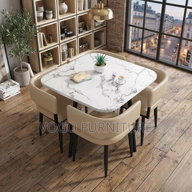 Dining Table; Marble Dining Table Set - thumbnail 12