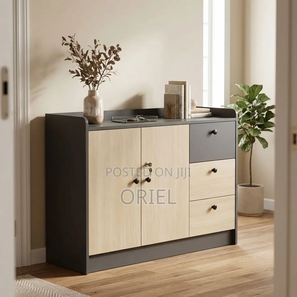 Office Credenza With 3 Drawers and 2 Doors – Modern Storage Cabinet
