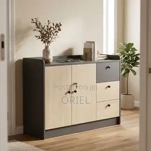 Office Credenza With 3 Drawers and 2 Doors – Modern Storage Cabinet